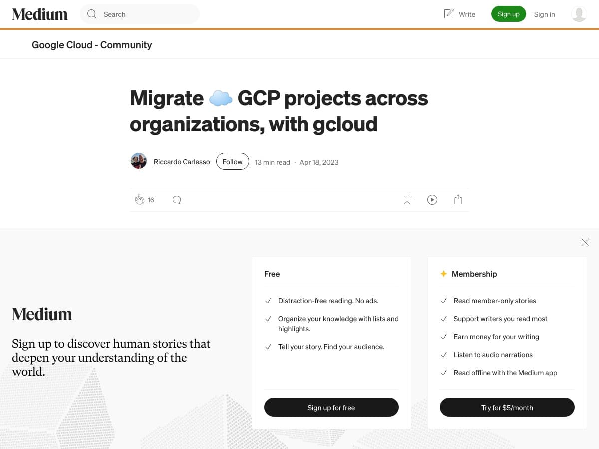 Migrate ☁️ GCP projects across organizations, the gcloud way